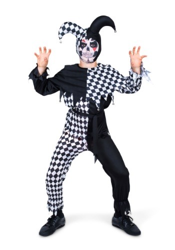 Click Here to buy Kids Evil Jester Costume from HalloweenCostumes, CDN Funds & Shipping