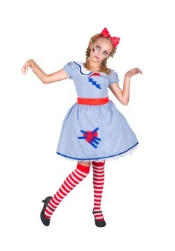 Girl's Broken Doll Costume
