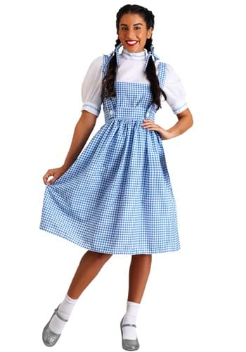 Click Here to buy Womens Kansas Girl Long Dress Costume | Blue Gingham Dress from HalloweenCostumes, CDN Funds & Shipping