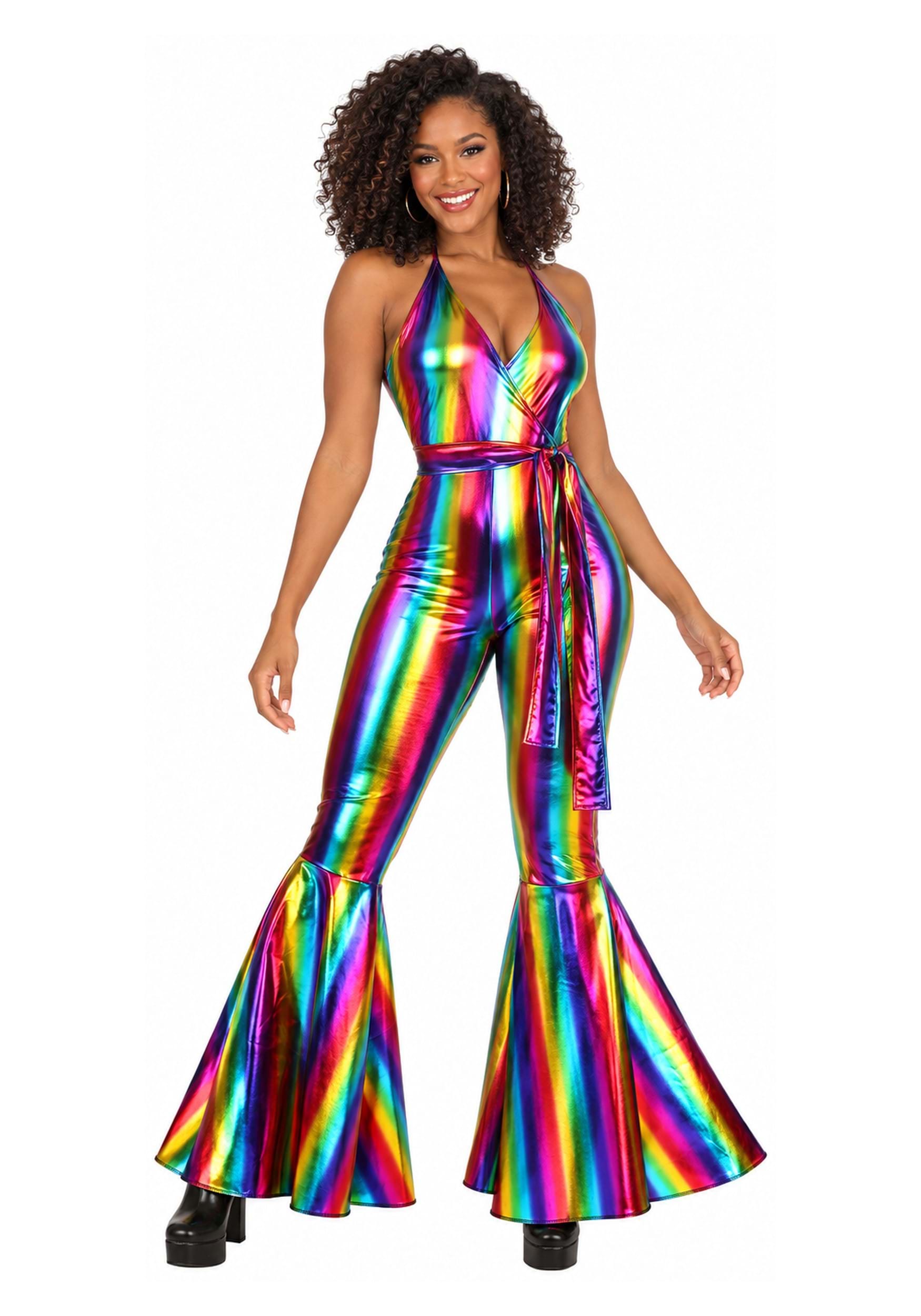Rainbow Rave Disco Women's Costume
