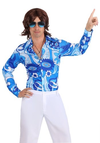  VIVICOLOR Mens 70s Disco Costume Disco Shirt Outfit