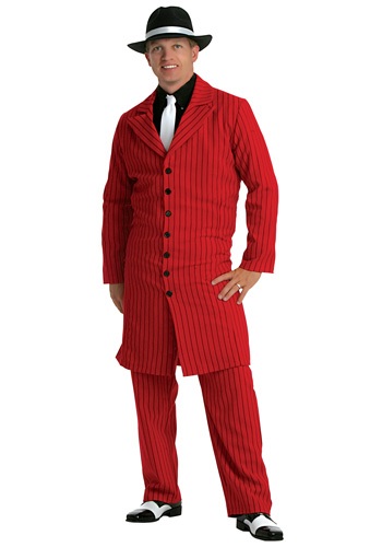 Plus Size Red Gangster Zoot Suit Costume for Men