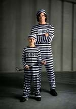 Striped Plus Size Prisoner Costume Alt 4