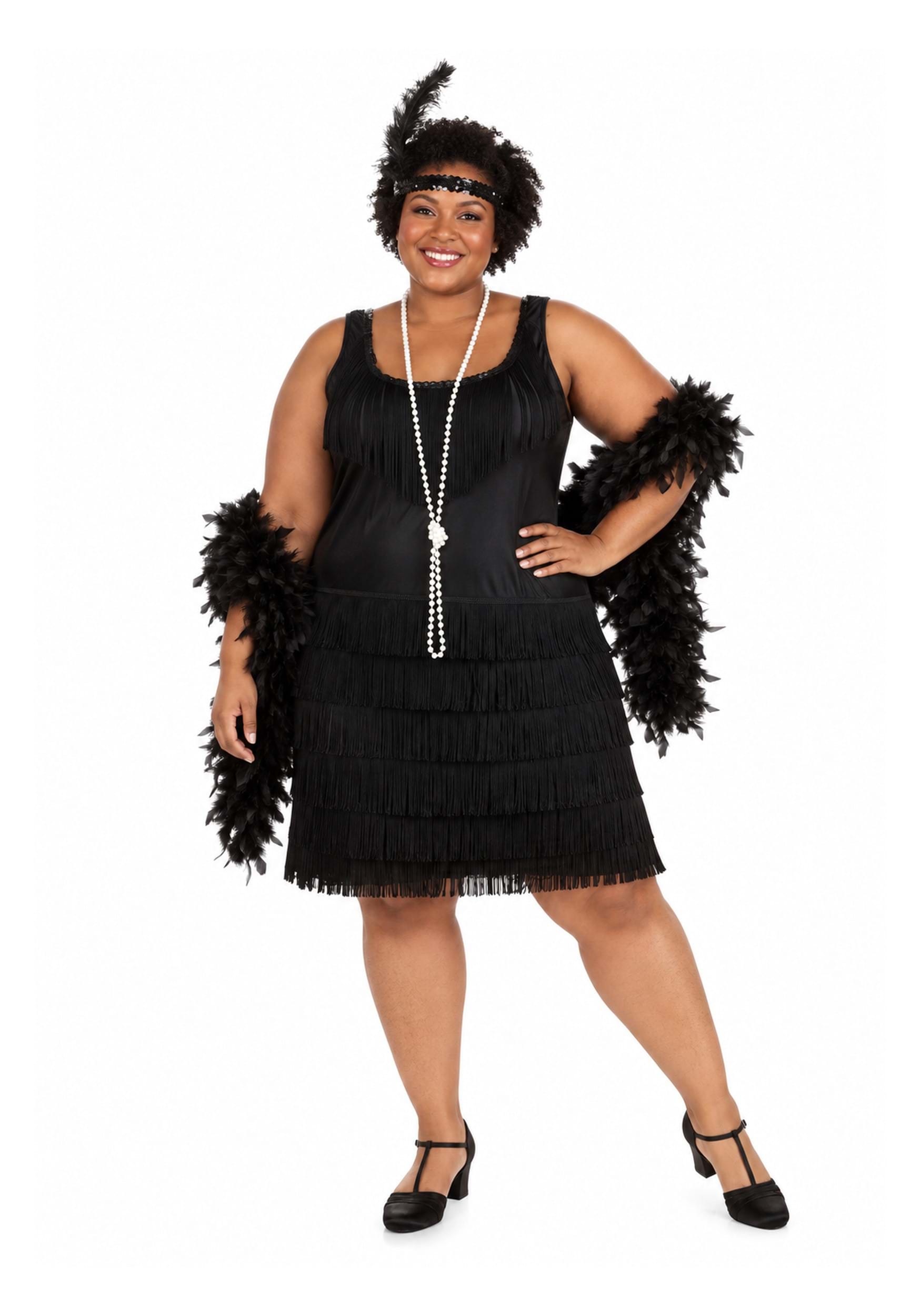 Women's Plus Size 1920's Flapper Costume Dress | Decades Costume