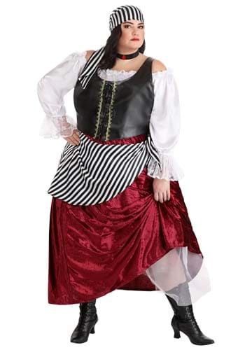 Click Here to buy Plus Size Deluxe Pirate Wench Costume | Pirate Dress from HalloweenCostumes, CDN Funds & Shipping