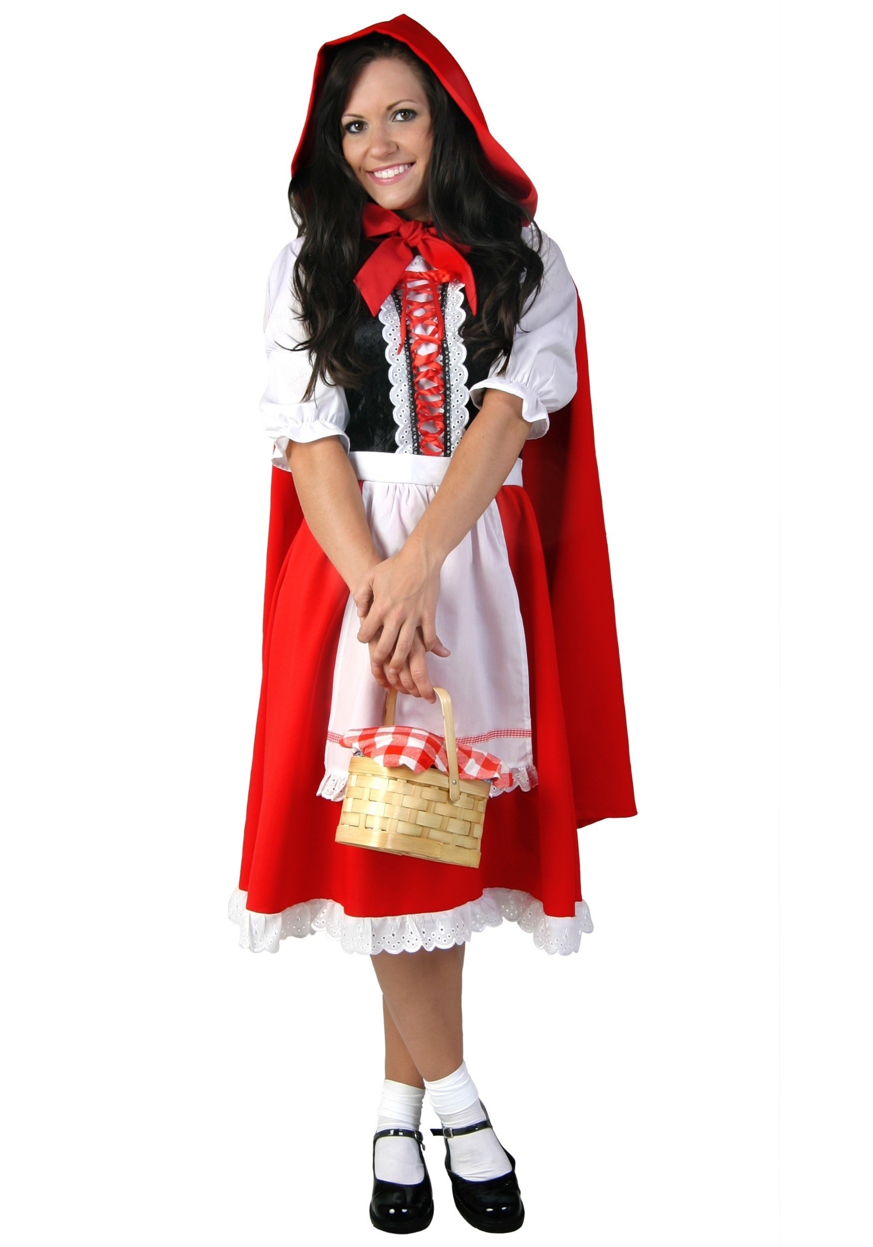 Plus Size Little Red Riding Hood Costume Dress For Women