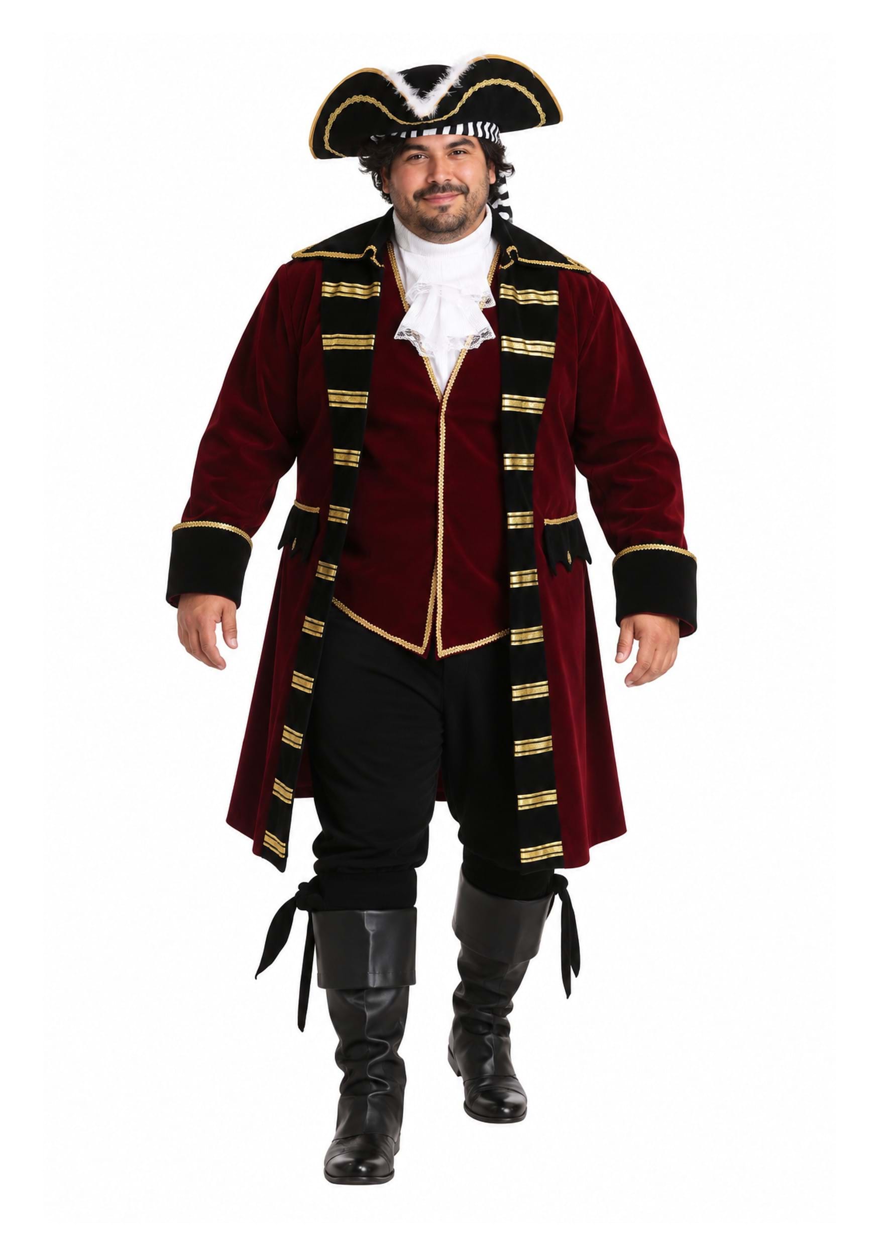 Men's Plus Size Deluxe Captain Hook Costume | Storybook Costumes