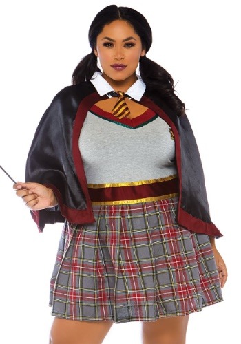 Click Here to buy Plus Size Spell Casting School Girl Womens Costume from HalloweenCostumes, CDN Funds & Shipping