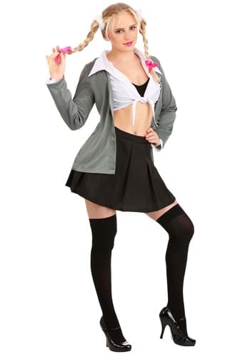 Sexy Schoolgirl Costume Lace Bra And Mini Skirt Set Back Erotic