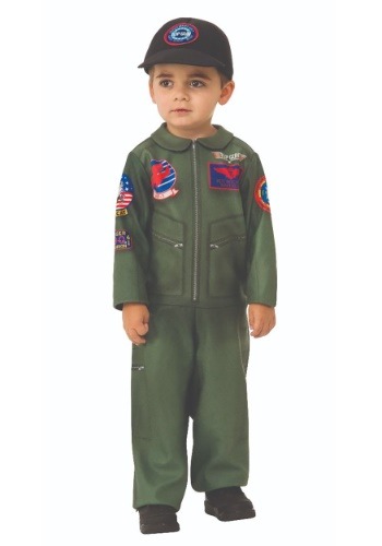 Click Here to buy Toddler Top Gun Jumpsuit Costume | Movie Costumes from HalloweenCostumes, CDN Funds & Shipping