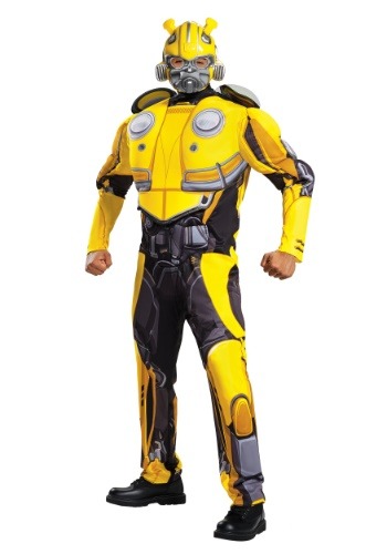 Click Here to buy Adult Bumblebee Movie Muscle Costume from HalloweenCostumes, CDN Funds & Shipping