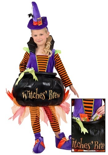 Click Here to buy Candy Catcher Cauldron Witch Toddler Costume from HalloweenCostumes, CDN Funds & Shipping