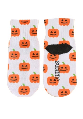 Halloween Pumpkins Kid's White Ankle Socks