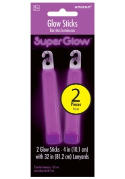 Purple Glowsticks - 4" Pack of 2