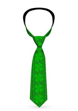 Green Saint Patrick's Day Clovers Necktie1