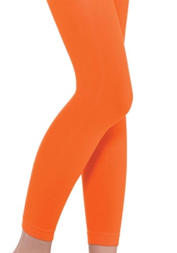 Click Here to buy Orange Adult Footless Tights from HalloweenCostumes, CDN Funds & Shipping