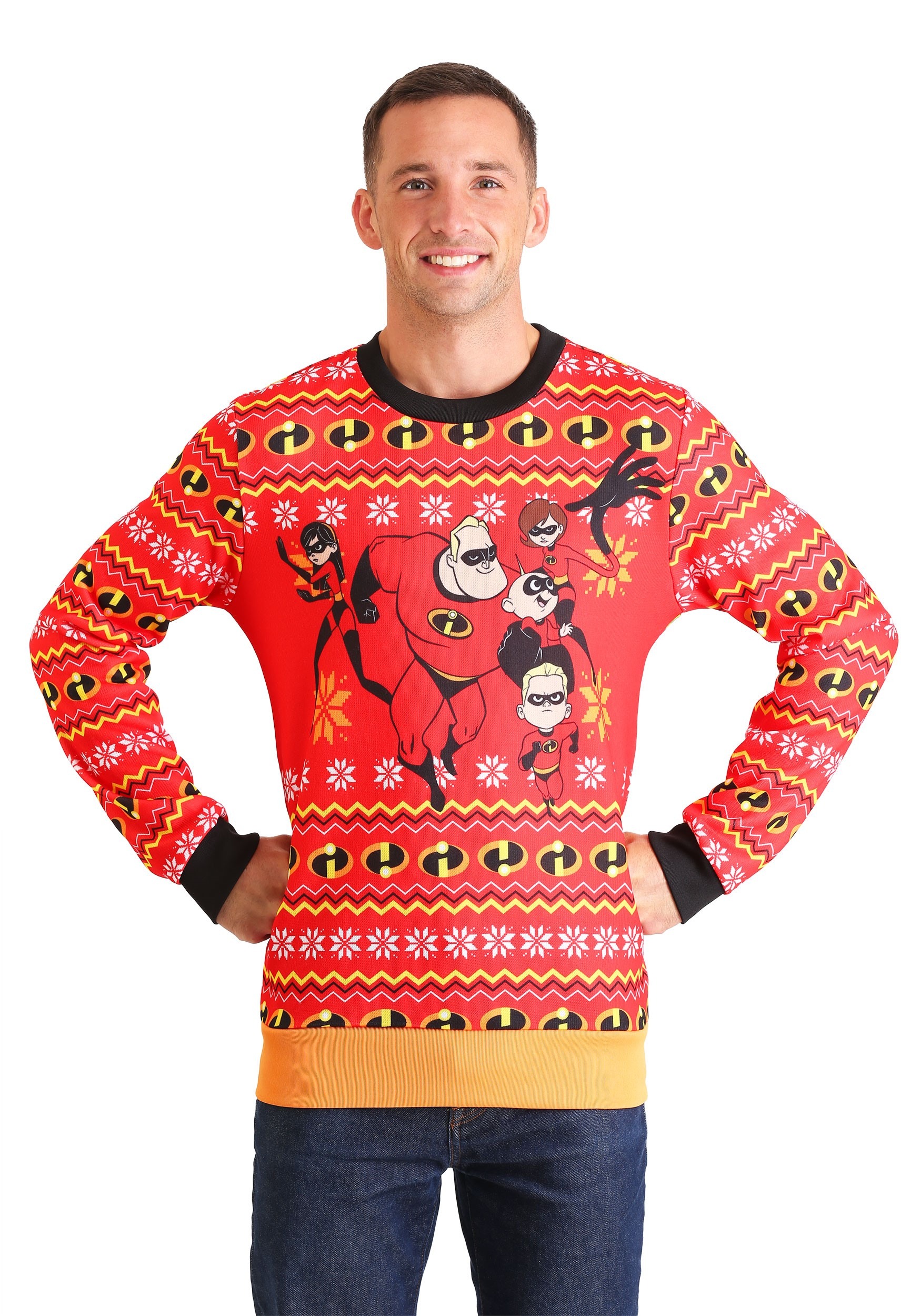 The Incredibles Red Ugly Christmas Sweater For Adults