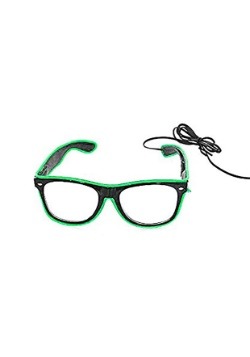 Green EL Wire Glasses with Black Frame