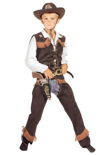 Click Here to buy Kids Rawhide Cowboy Costume | Kids Cowboy Costumes from HalloweenCostumes, CDN Funds & Shipping