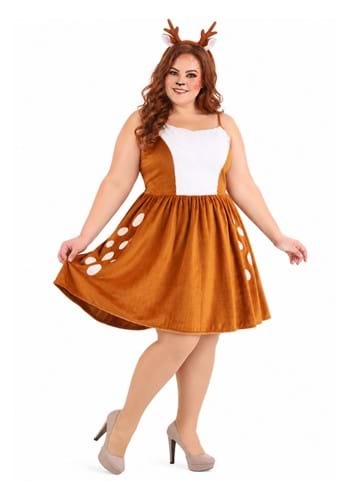 Plus Size Womens Dazzling Deer Costume New Main