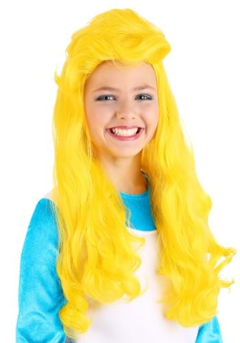 Click Here to buy Girls The Smurfs Smurfette Wig from HalloweenCostumes, CDN Funds & Shipping