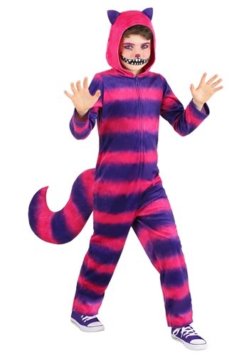 Click Here to buy Kids Cheshire Cat Costume Onesie | Alice in Wonderland Costumes from HalloweenCostumes, CDN Funds & Shipping