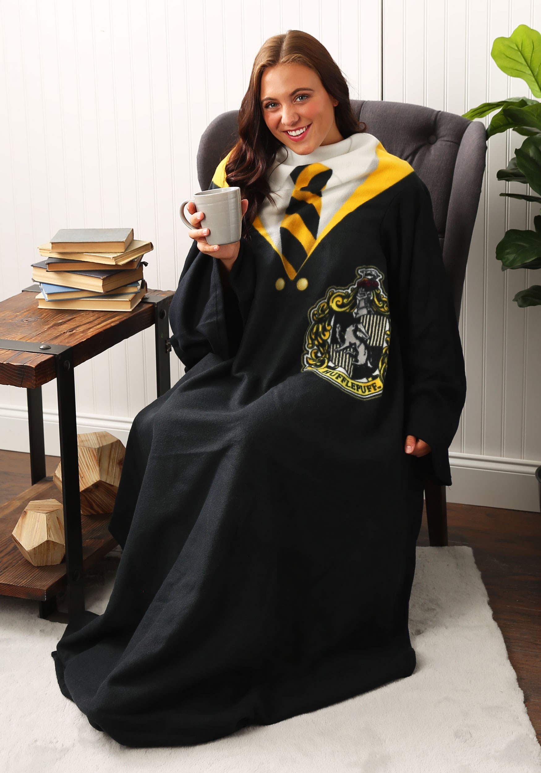 Hufflepuff Shield Woven Tapestry Throw Harry Potter Blanket