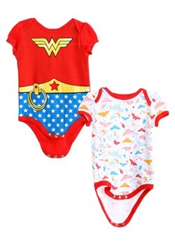Girls Wonder Woman Newborn Onesie 2-Pack main