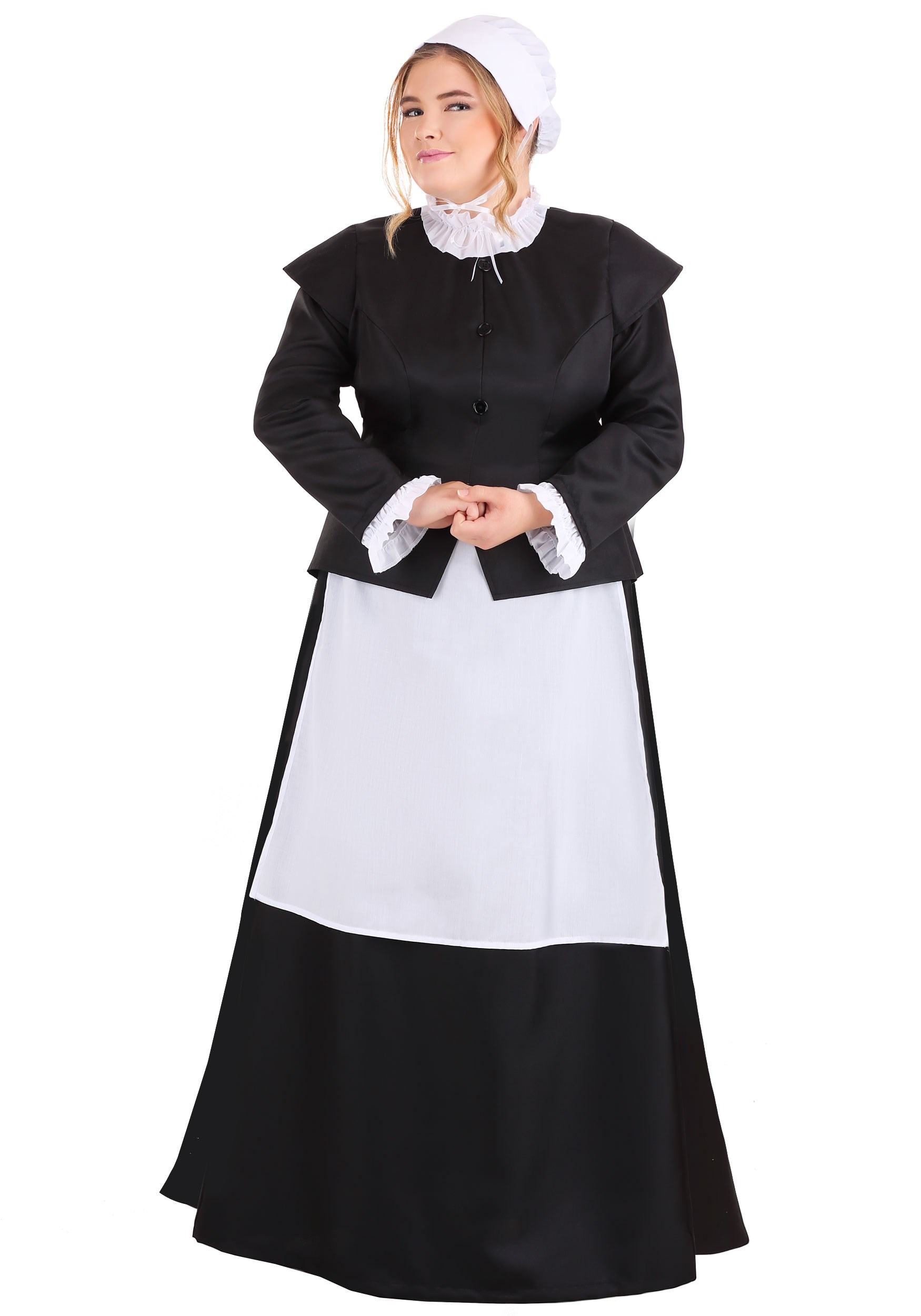 Women's Thankful Pilgrim Plus Size Costume | Historical Costumes