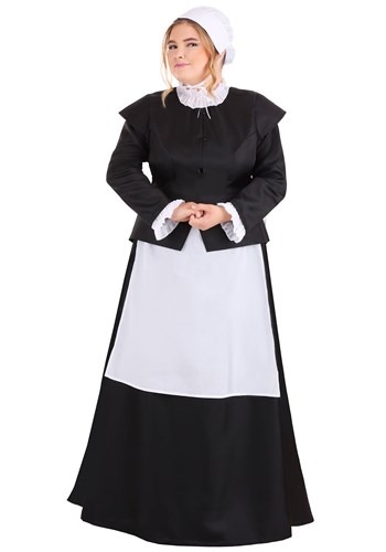 Click Here to buy Womens Thankful Pilgrim Plus Size Costume | Historical Costumes from HalloweenCostumes, CDN Funds & Shipping