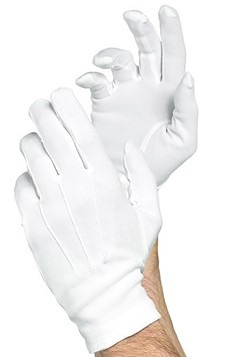 Mens Fancy White Gloves