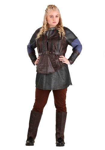 Click Here to buy Vikings Plus Size Womens Lagertha Lothbrok Costume from HalloweenCostumes, CDN Funds & Shipping
