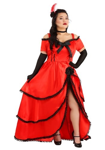 Click Here to buy Plus Size Sassy Showgirl Womens Costume from HalloweenCostumes, CDN Funds & Shipping