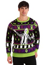 Beetlejuice It's Showtime! Ugly Halloween Sweater Alt 3