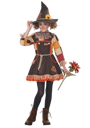 Click Here to buy Patchwork Scarecrow Girls Costume from HalloweenCostumes, CDN Funds & Shipping