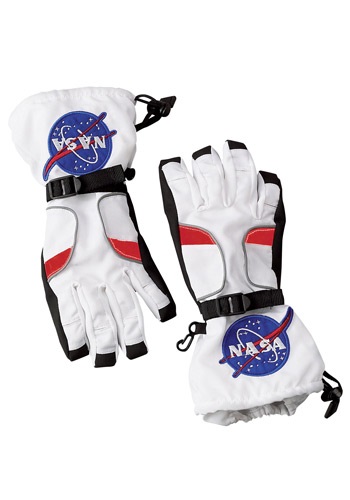 Kids White Astronaut Gloves