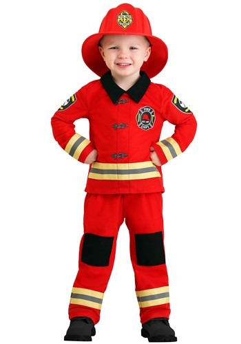 Click Here to buy Friendly Firefighter Costume for Toddlers from HalloweenCostumes, CDN Funds & Shipping