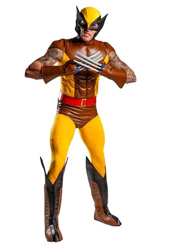 Click Here to buy X-Men Adult Wolverine Brown Costume from HalloweenCostumes, CDN Funds & Shipping