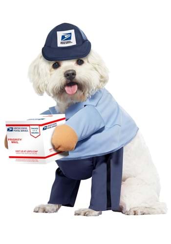 Click Here to buy Dog USPS Mail Carrier Costume from HalloweenCostumes, CDN Funds & Shipping
