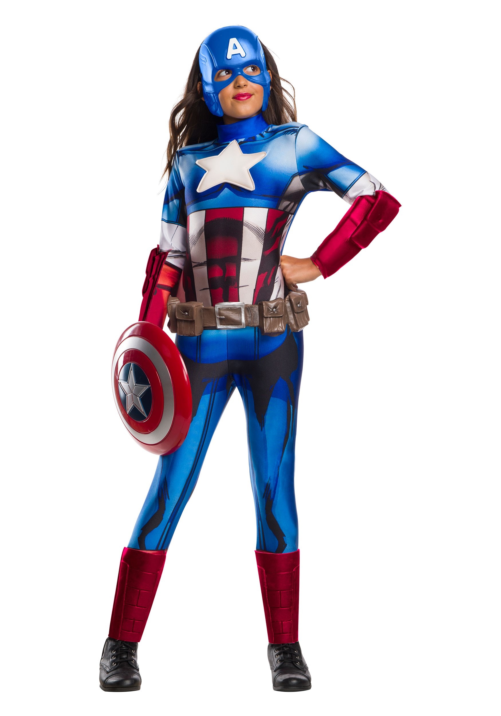 Captain America Costume Marvel Girls