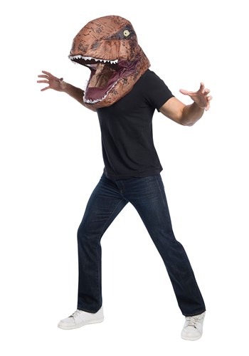 Click Here to buy Jurassic World Adult Inflatable T-Rex Mask from HalloweenCostumes, CDN Funds & Shipping