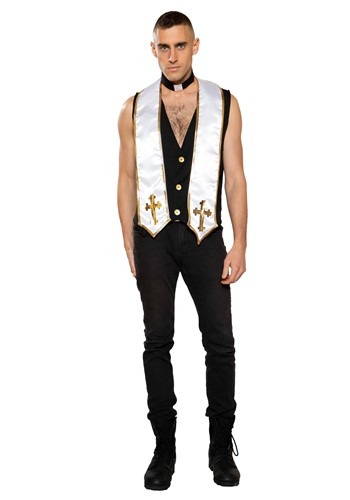 Click Here to buy Sexy Priest Mens Costume from HalloweenCostumes, CDN Funds & Shipping