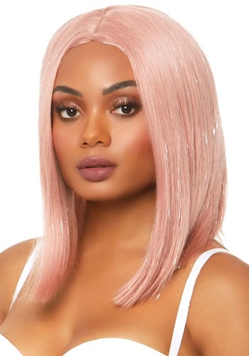 Click Here to buy Long Bob Pink Tinsel Wig from HalloweenCostumes, CDN Funds & Shipping