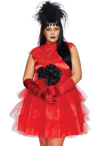 Click Here to buy Womens Plus Size Beetle Bride Costume from HalloweenCostumes, CDN Funds & Shipping