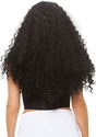 Women's Long Curly Black and White Wig Alt 1