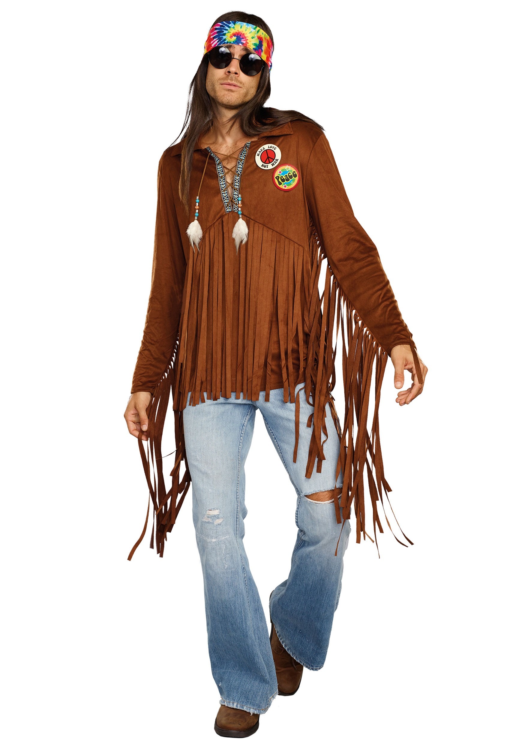 Hippie Dude 70s Adult Costume – Costume Zoo