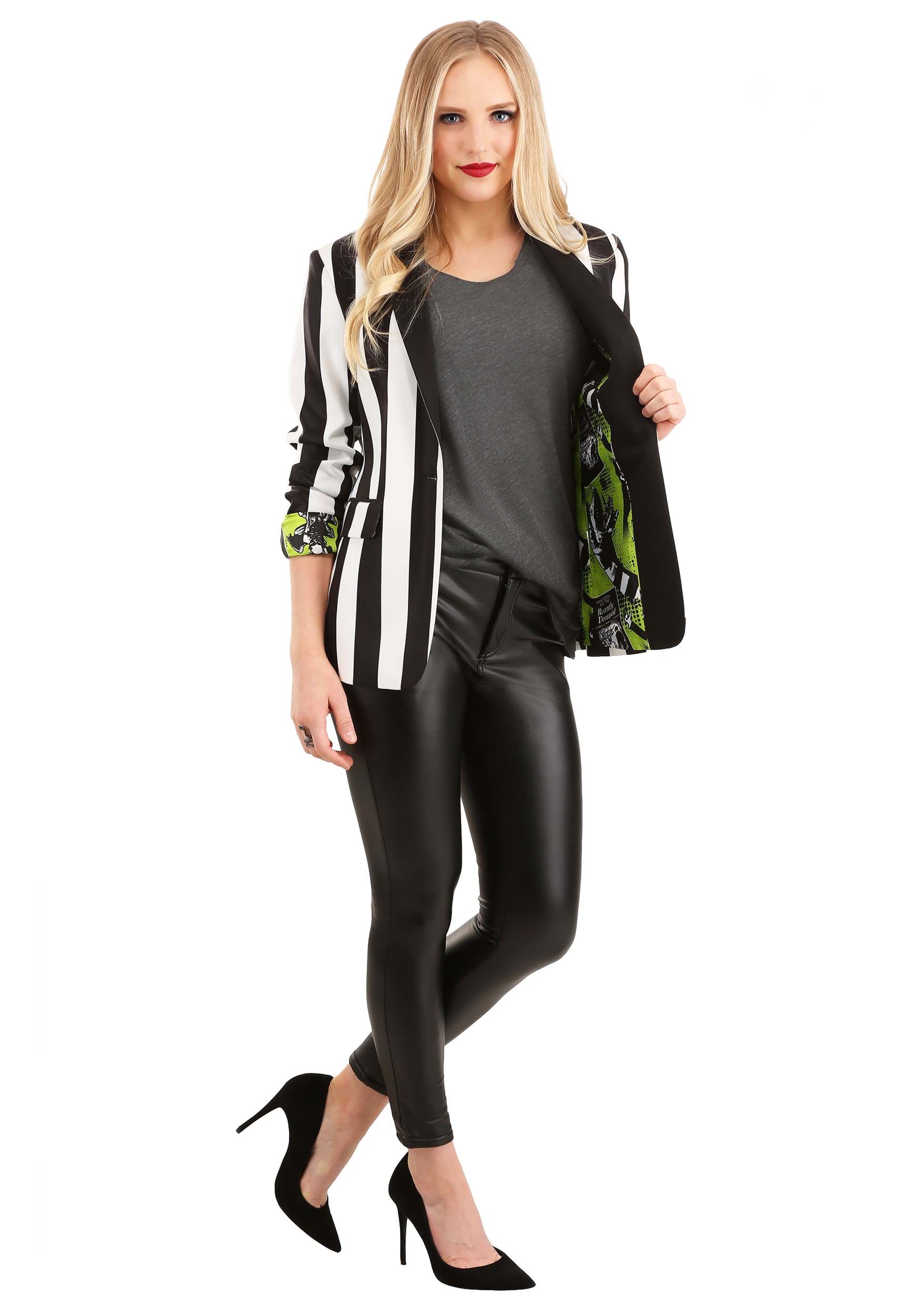 Beetlejuice Suit Blazer For Women , Halloween Clothing