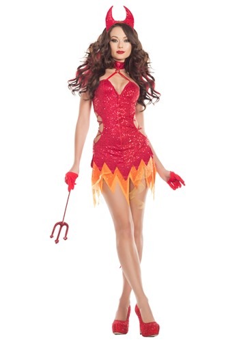 Click Here to buy Flaming Diva Womens Costume from HalloweenCostumes, CDN Funds & Shipping