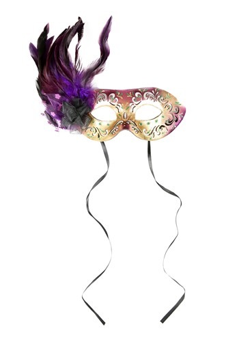 Click Here to buy Feather Mardi Gras Mask from HalloweenCostumes, CDN Funds & Shipping