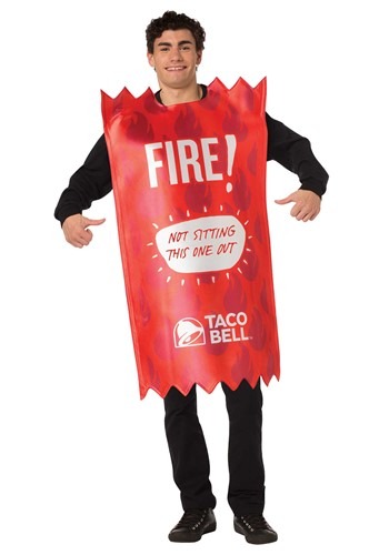 Click Here to buy Adult Fire Taco Bell Sauce Packet Taco Bell Costume from HalloweenCostumes, CDN Funds & Shipping